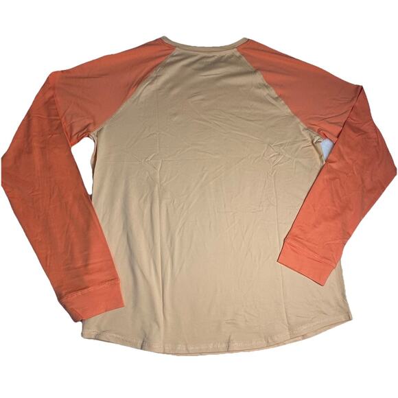 01.Algo Boys Orange Performance Long Sleeve Shirt Moisture Wicking Large NWOT - Picture 2 of 5
